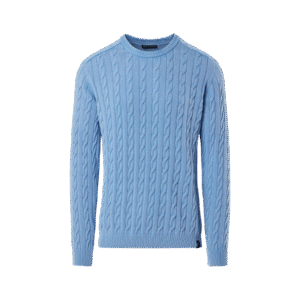 Stonewashed cable-knit sweater