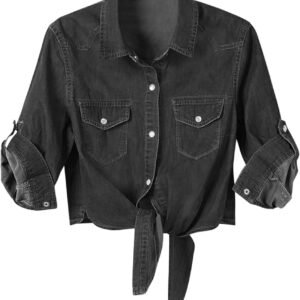 Classic Black Denim Shirt